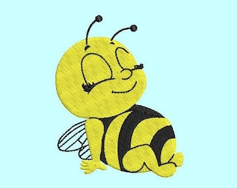 Bee Embroidery Design, Cute Bee Embroidery Design, Bee Machine Embroidery, Insect Embroidery, Bumble Bee Embroidery Design, 7 Sizes 4x4