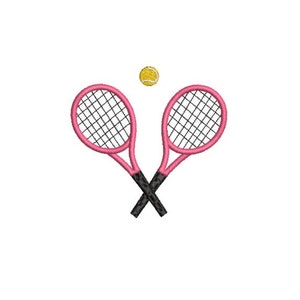 Tennis Embroidery Designs, Ground Tennis Embroidery Files, Tennis Rackets Embroidery Designs, Sport Embroidery Design, 4x4, Instant download