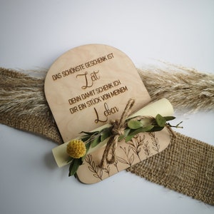 Gutscheinschild aus Holz –Gutscheinverpackung –Geschenkidee –Zeit schenken –Geschenk zum Geburtstag, Hochzeit, Jahrestag- die alles haben