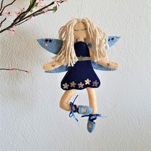 Fairy decoration blonde hand sewn