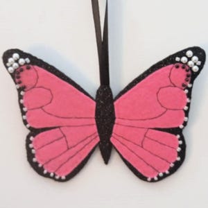 Pink butterfly decoration