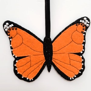 Orange butterfly decoration