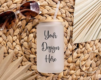 Custom 16oz Frosted Glass Tumbler with Photo – Personalized Gift