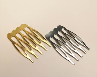 Metal Blank Comb,Blank Hair Comb,Gold/Silver Comb,DIY Metal Comb