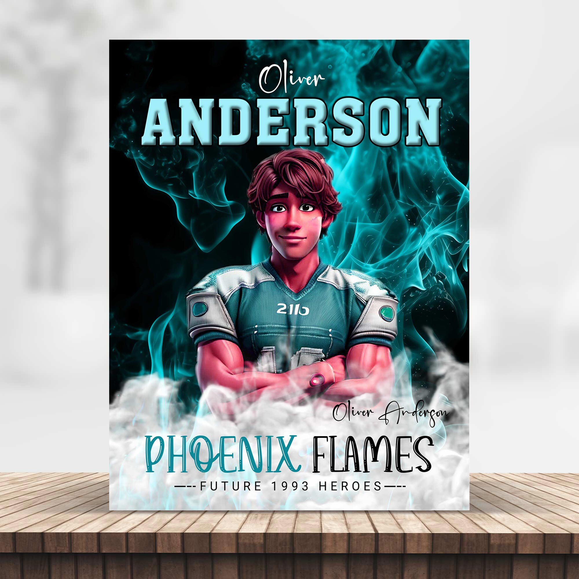 Sports Card Template, Sports Poster, Sports Card for Football