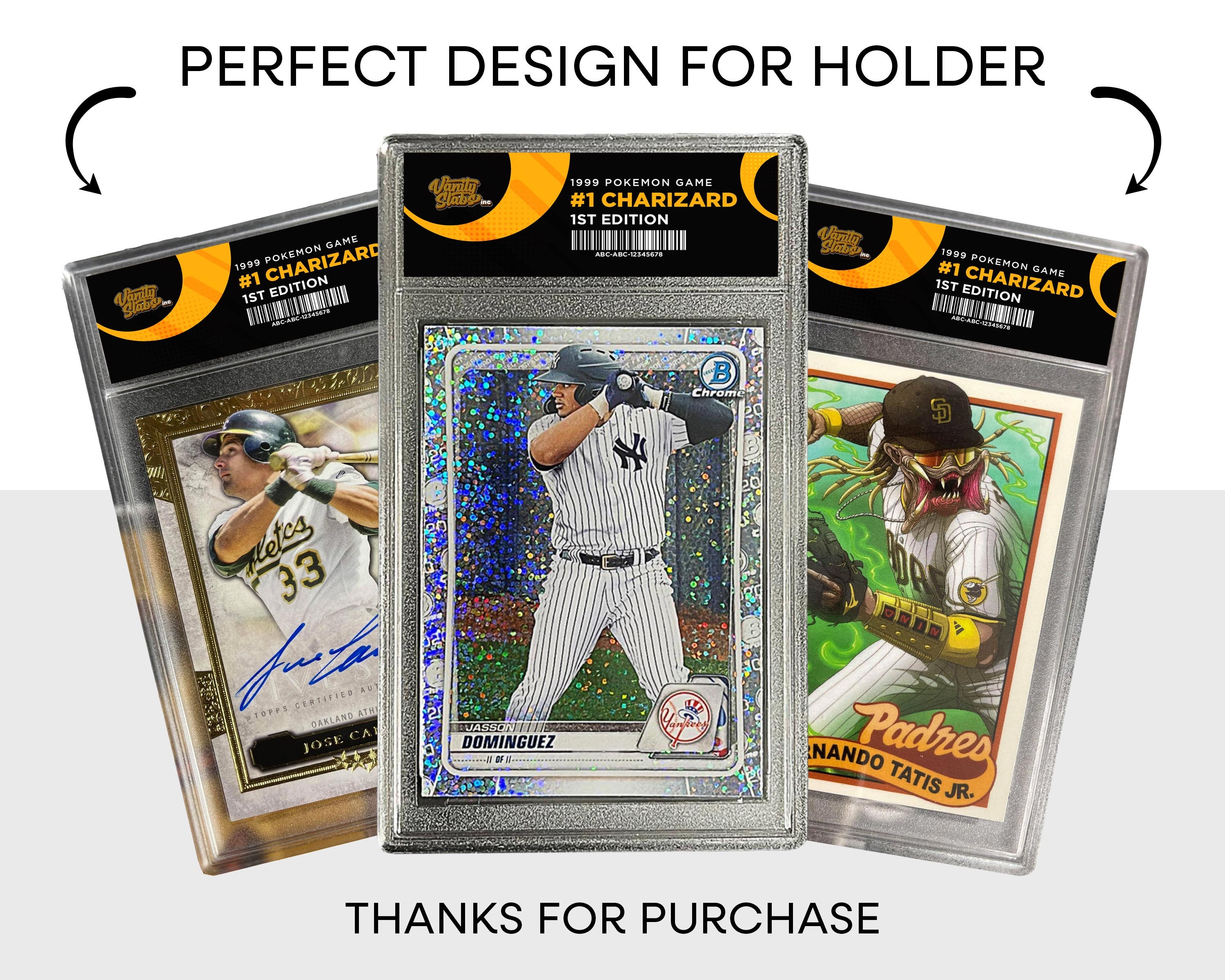 DIY Label Design for Treading Card Holder, Trading Card Slab Label