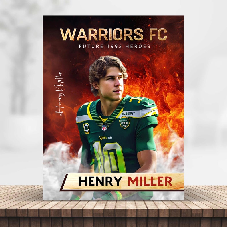 Sports Card Template for Football, Baseball, Basketball