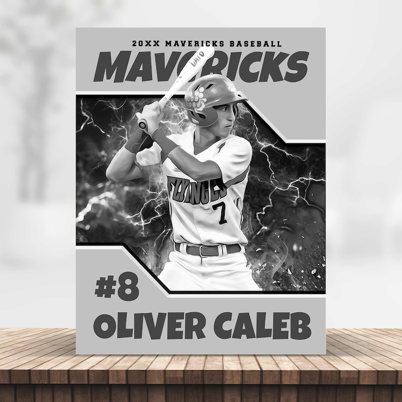 Sports Card Template for Football, Baseball, Basketball