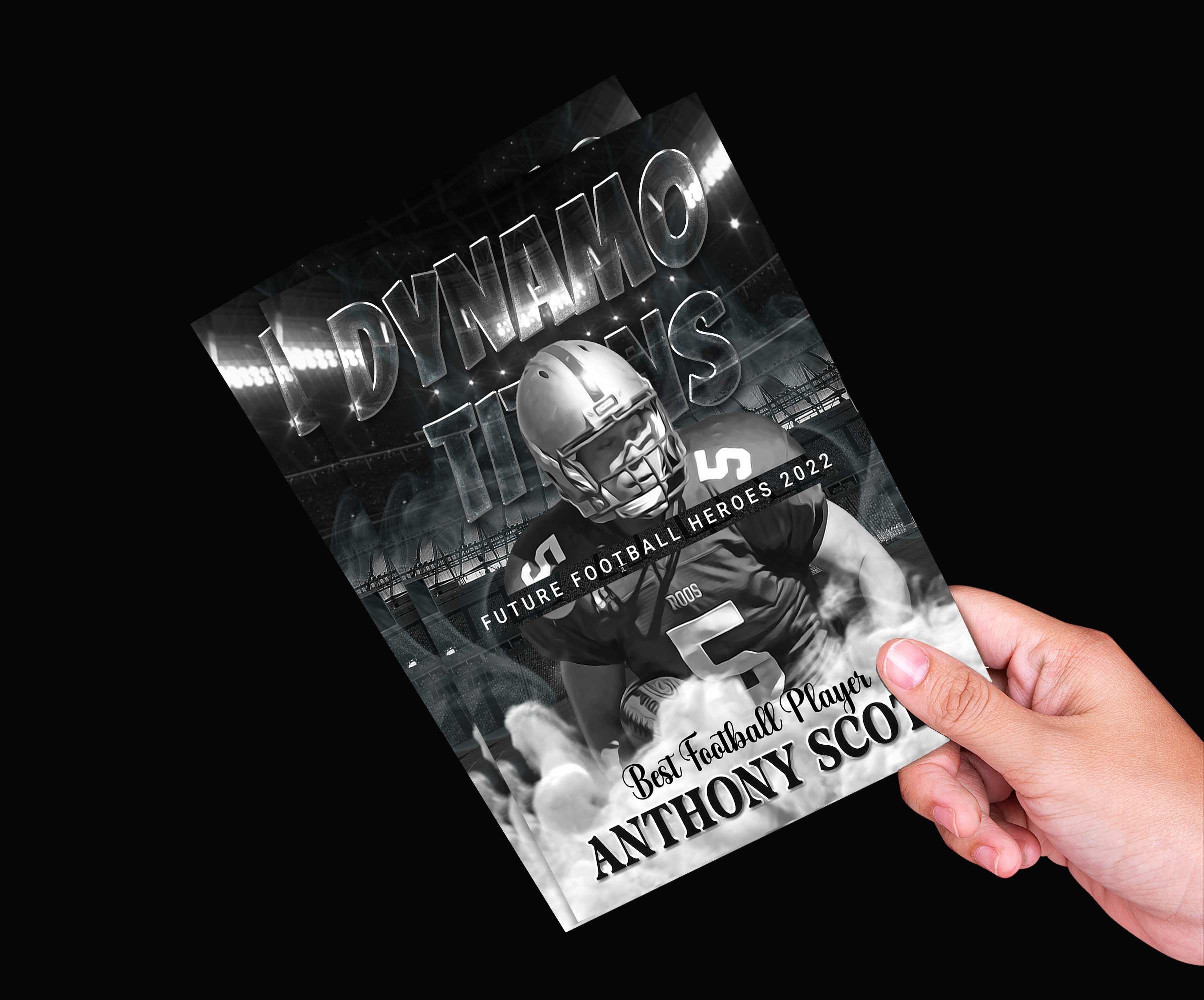 Custom Sports Card Photoshop Template, Sports Card Template, Sports