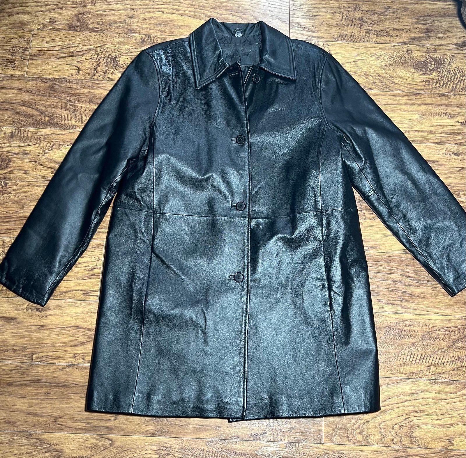 ジャケット・アウター 90s J.Ferrar real leather car coat J. Ferrar Coat Leather Outer Shell Coats, Jackets & Vests