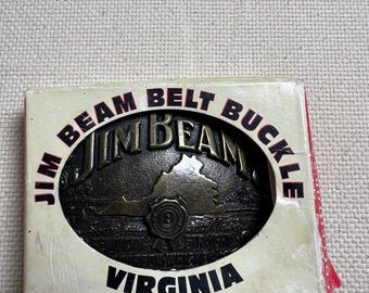 Vintage 1993 Jim Beam Limited Edition Belt Buckle Virginia Brass