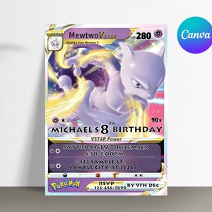 Invitación picachú  Invitaciones de pokemon, Tarjeta de cumpleaños de  pokémon, Tarjetas virtuales de cumpleaños