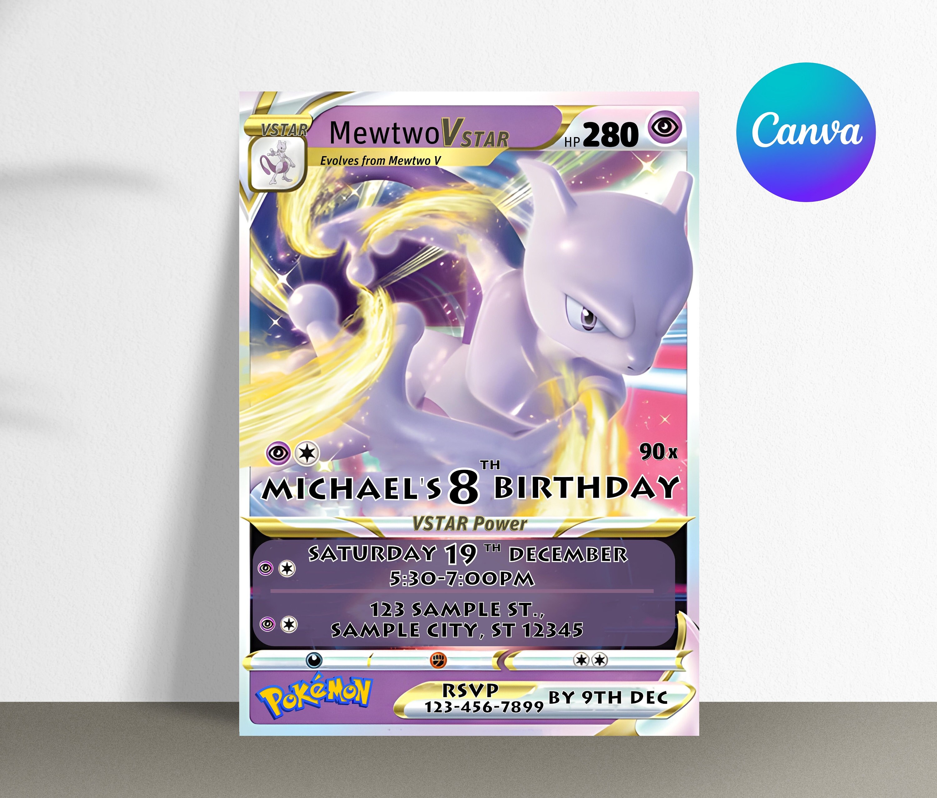 HANDMADE Pokemon Custom Card Armored Mewtwo / Mewtwo V Star 