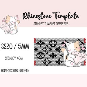 Stanley 40oz Luxury Rhinestone Honeycomb Template Pattern SS20