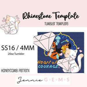 SS16 20oz Jasmin Princess Disney Rhinestone Honeycomb Template Pattern For Tumblers  SS16/4mm 61x62