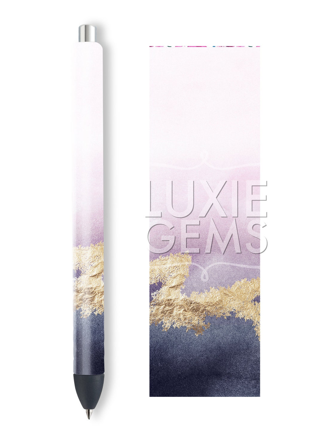 Purple Pink Gold Ombre Marble Vinyl Pen Wrap P176 - Etsy