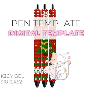 Christmas Tree Rhinestone Digital Template Inkjoy Gel SS10 12x52