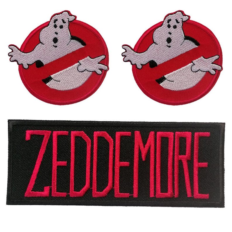 Ghostbusters © Iron on patch application badge Embroided Patches stickers Set 3 Stck Zeddemore