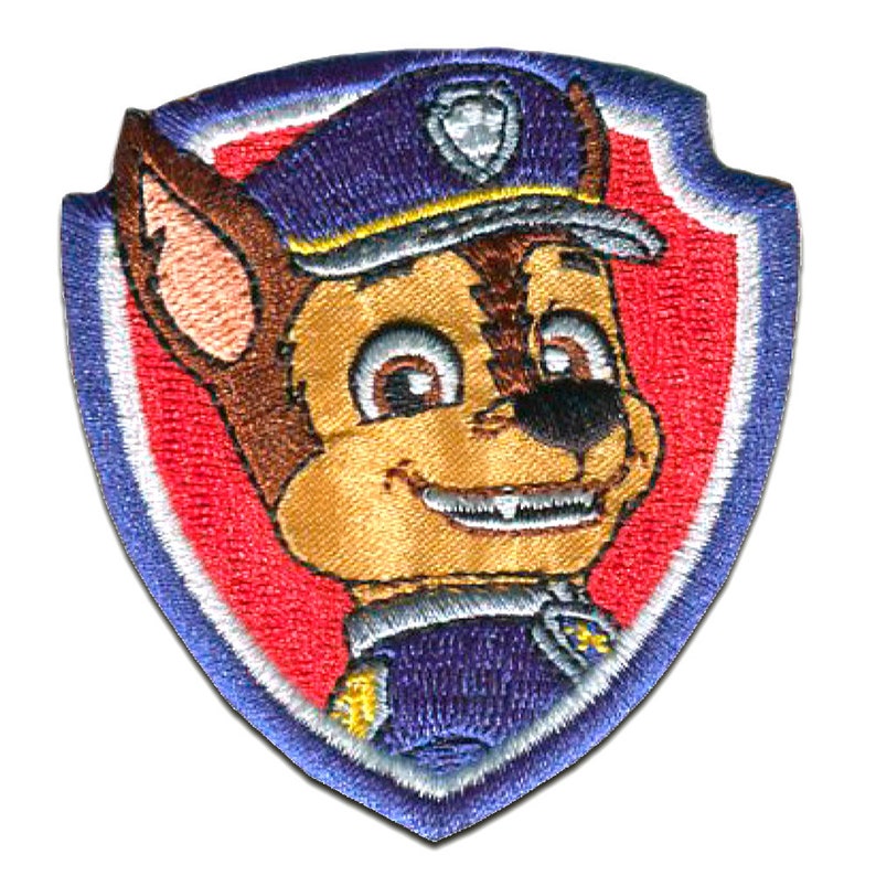 Paw Patrol © | Patches, iron-on images, applications, iron-on, stickers Chase (2) 7 x 6 cm