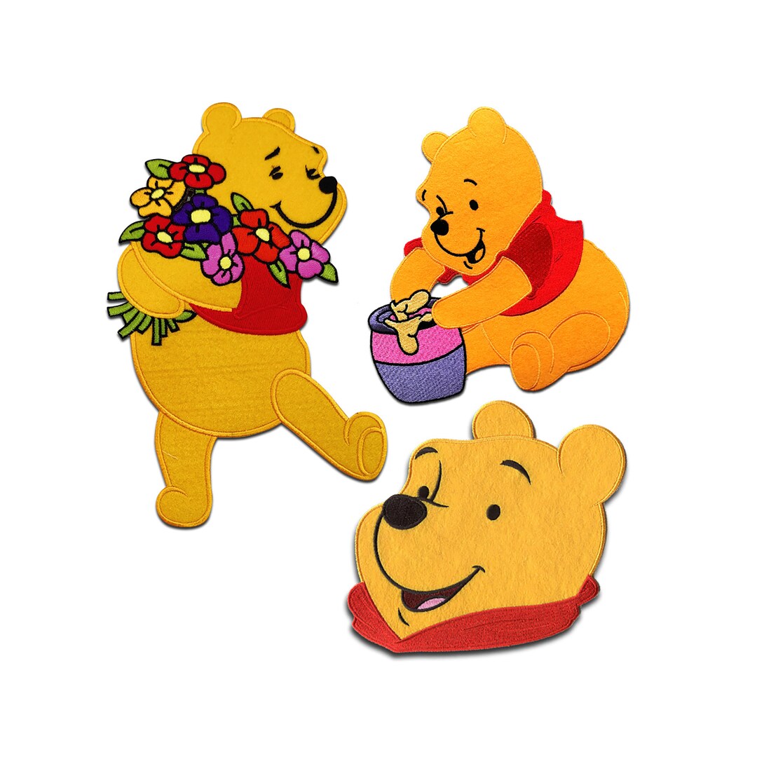 Disney Winnie The Pooh Patches Pooh Bear Anime Cartoon Clothes Patches  Garment Stickers Embroidery Cloth Stickers