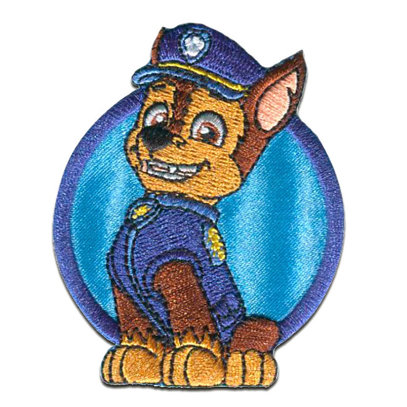 Paw Patrol © | Patches, iron-on images, applications, iron-on, stickers Chase (1) 7 x 6 cm