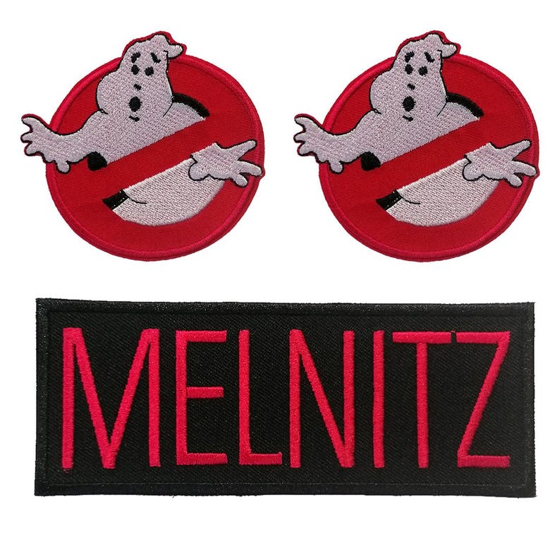 Ghostbusters © Iron on patch application badge Embroided Patches stickers Set 3 Stück Melnitz