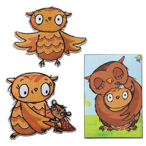 Kleine Eule - Ecusson thermocollants à coudre ou à coller appliqué