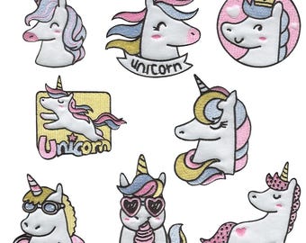Unicorn A | Patches, iron-on transfers, iron-on appliqués, appliqués, patches, patches, iron-on