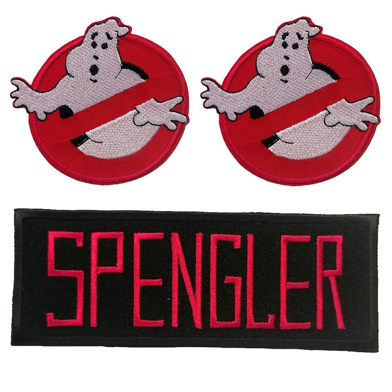 Ghostbusters © Iron on patch application badge Embroided Patches stickers Set 3 Stück Spengler