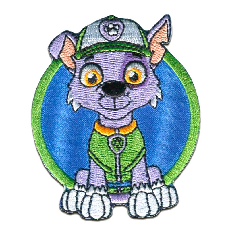 Paw Patrol © | Patches, iron-on images, applications, iron-on, stickers Rocky 7.3 x 6 cm