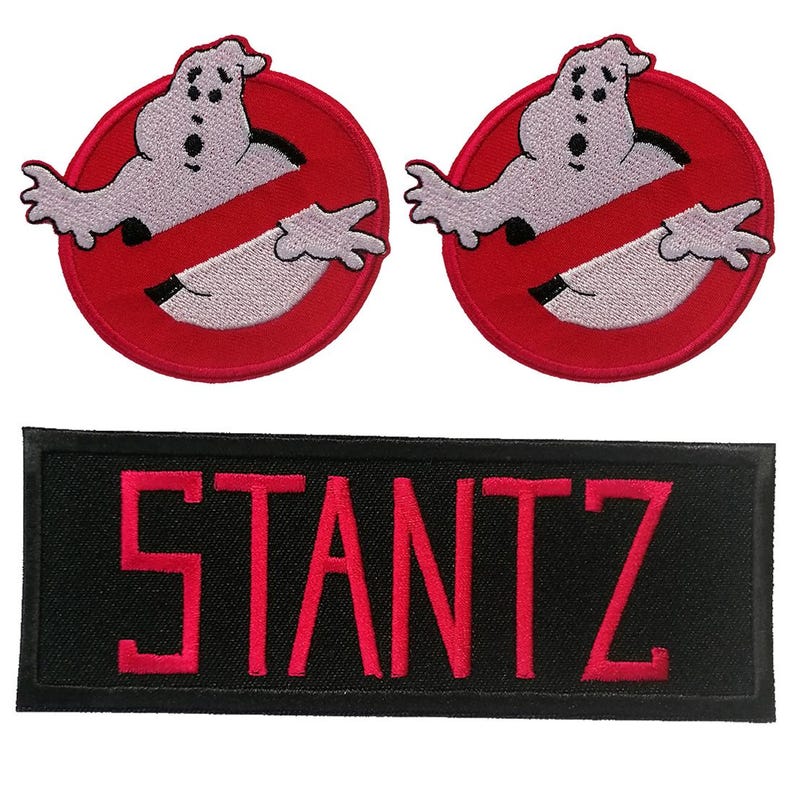 Ghostbusters © Iron on patch application badge Embroided Patches stickers Set 3 Stück Stantz