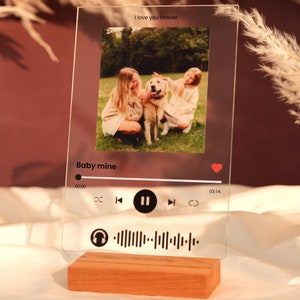 Personalisierte Song Plakette mit Foto: Personalisiertes Musik Kunst Geschenk