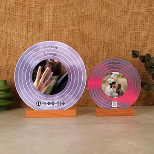Personalized Song & Photo Acrylic Plaque: Modern Music Art Gift