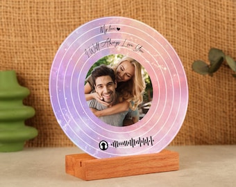 Personalized Christmas Song Plaque: Custom Acrylic Photo Keepsake