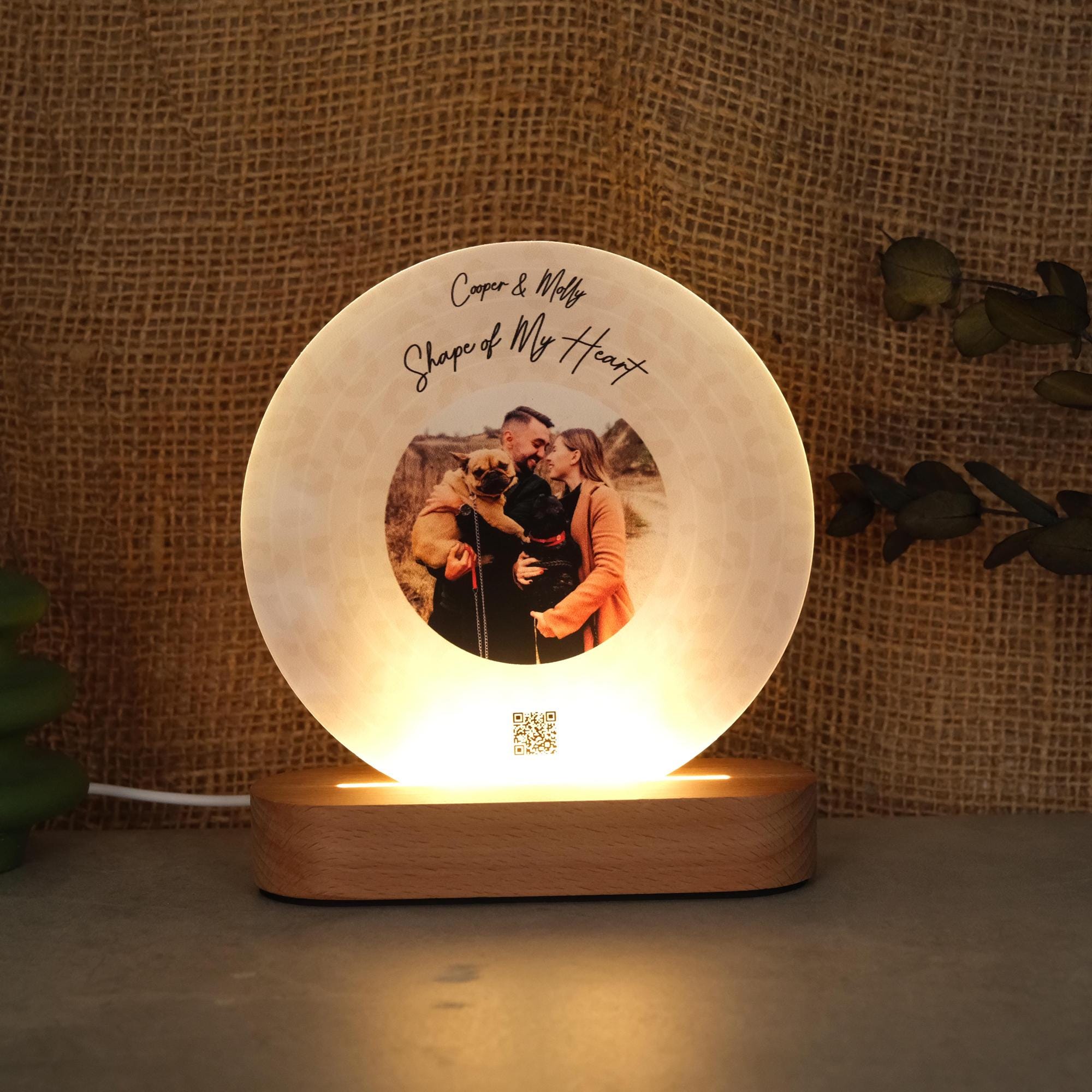 Mother’s Day Gift Custom Song Plaque with Photo – Personalized Acrylic Record with QR or Rhythm Code – Gift for Mom from Daughter or Son