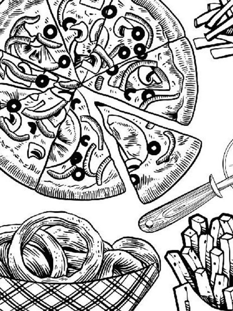 The FOOD Coloring Book You CAN Play With Your Food Etsy