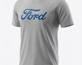 Ford T-Shirt - Grey Cotton Blend with Blue Logo