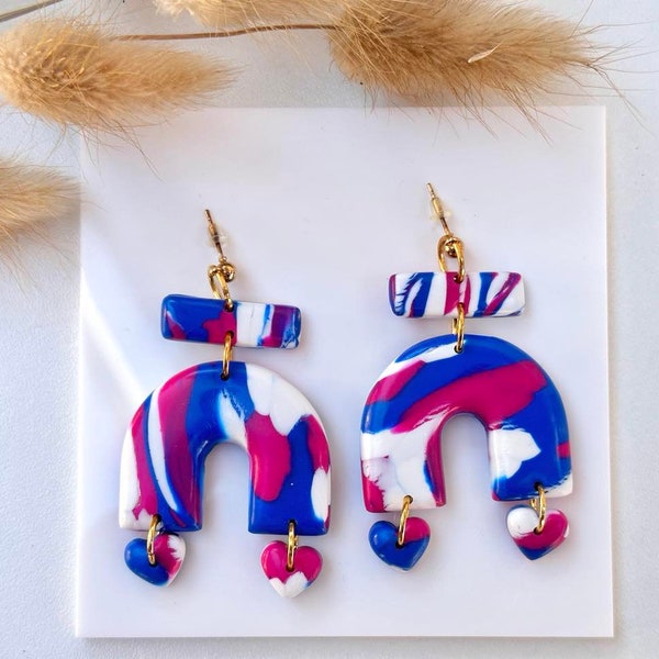 Boucles d'oreilles pendantes en polymère et métal hypoallergénique faites main, cadeau femme, Modèle CUPCAKE 4