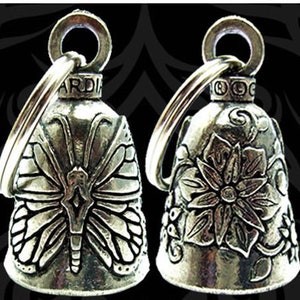 BUTTERFLY Guardian® Bell Motorcycle FITS Harley Luck Gremlin Ride USA flower