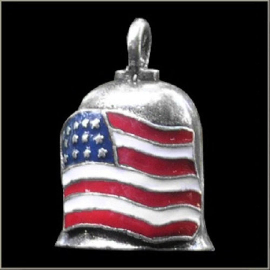 Guardian Bell Old Glory Edition – Motorcycle Luck Bell For Harley, Gremlin Rider