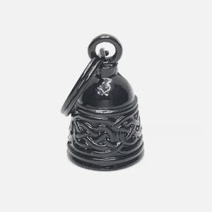 BLACK Celtic Irish Weave GUARDIAN BELL biker motorcycle lucky charm gremlin Limited