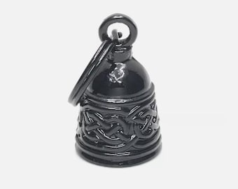BLACK Celtic Irish Weave GUARDIAN BELL biker motorcycle lucky charm gremlin Limited