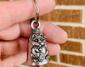 Maneki-Neko CAT Guardian® Bell Motorcycle FITS Harley Luck Gremlin Ride japanese good luck