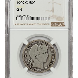 1909-O Barber Silver Half Dollar New Orleans Mint NGC G4 Low Mintage Coin 50c