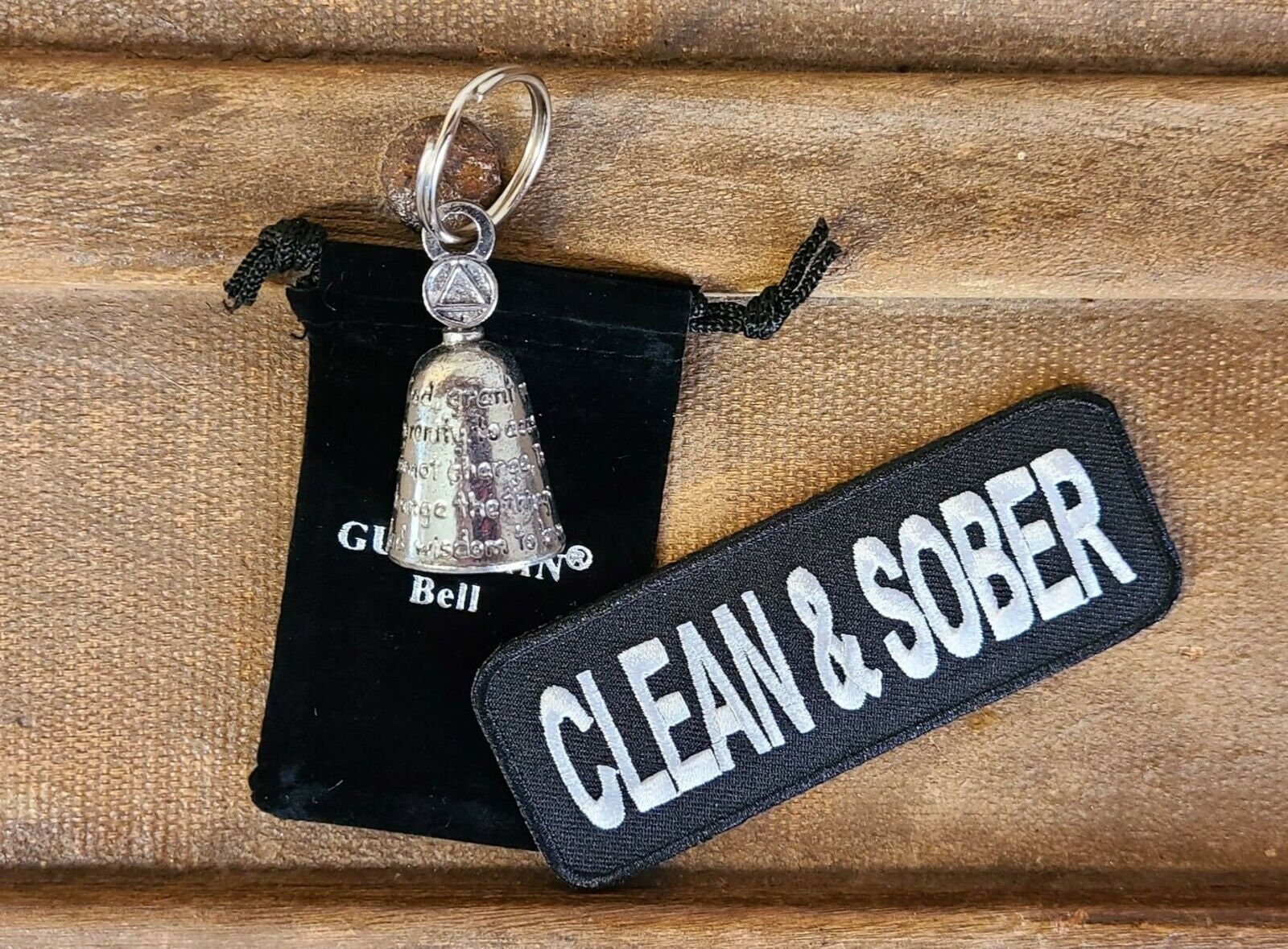 Serenity Prayer Guardian Bell Of Good Luck – Pewter Keychain Gift For Pet Lovers - View #2