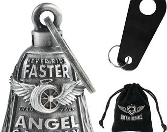 Never Ride Faster Than Motorcycle Angel Fly Dream Apparel RIDE BIKER BELL Fits All Motorcycles Harley Custom Bagger Biker gift dyna gremlin