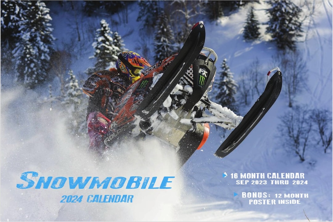 2024 SNOWMOBILE WALL CALENDAR Snowmobiling Gift for Him Under 20 Gear