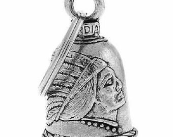 INDIAN CHIEF HEAD Guardian® Bell Motorcycle Fits Harley Luck Gremlin Ride biker gift original