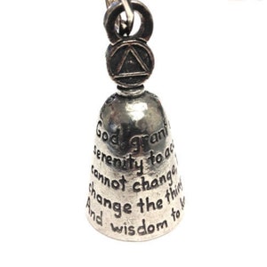 AA Serenity Prayer Guardian® Bell  FITS all Motorcycles Harley Luck Gremlin Ride biker gift original ride to live good luck charm recovery