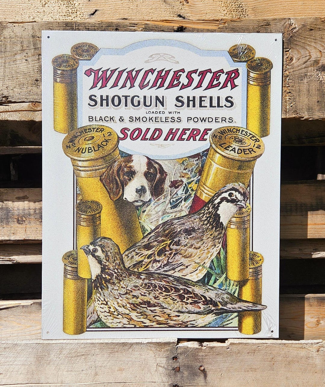 Winchester Shotgun Shells TIN SIGN Vintage Advertisement USA Quail Bird ...